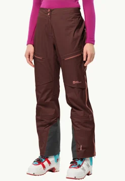 Ski|Regenbroek|Jack Wolfskin Alpspitze Pro 3l Pants W dark maroon