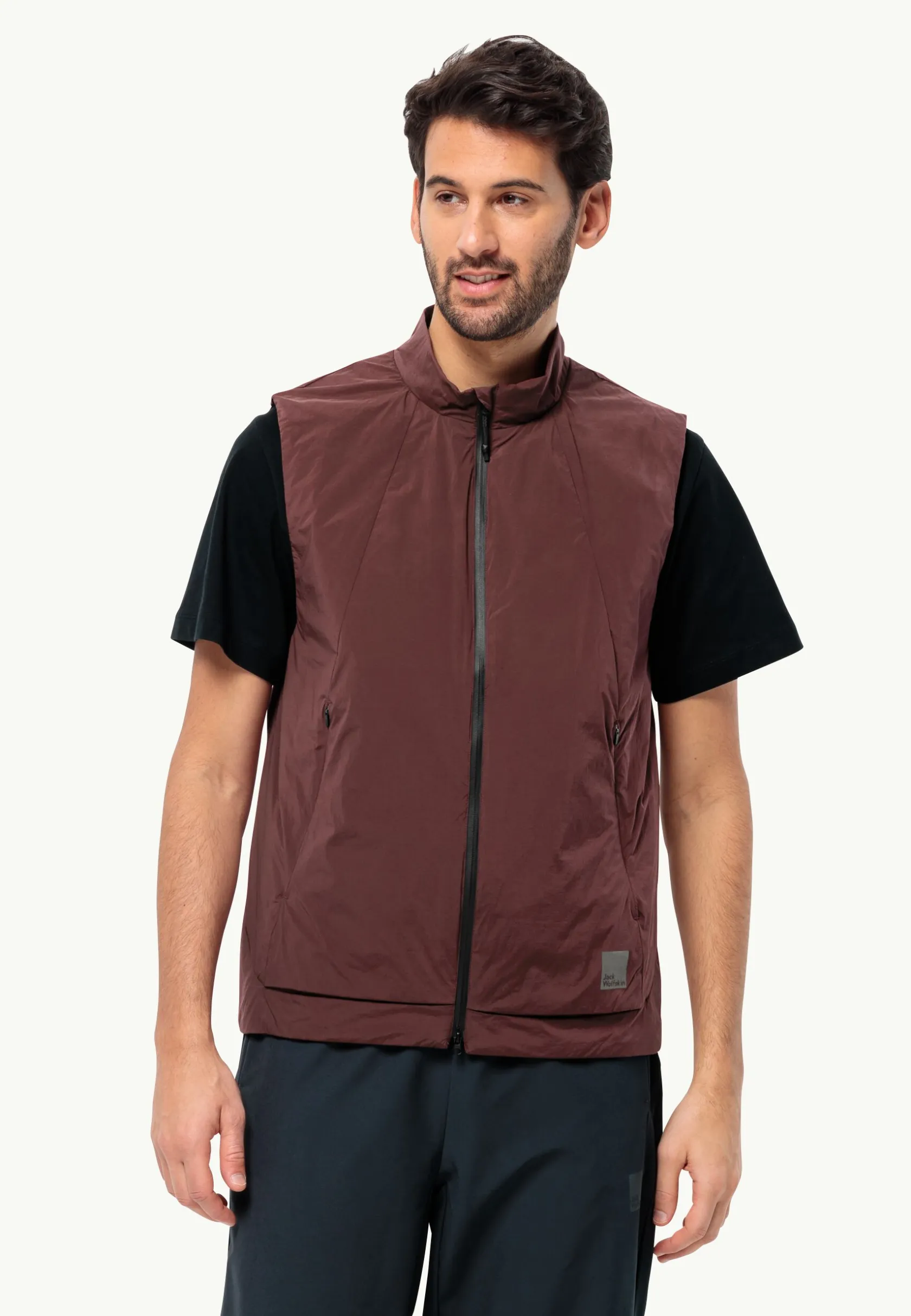 Lifestyle|Voor- En Najaarsjacks/-Jassen|Jack Wolfskin Bike Commute Ins Vest M dark maroon