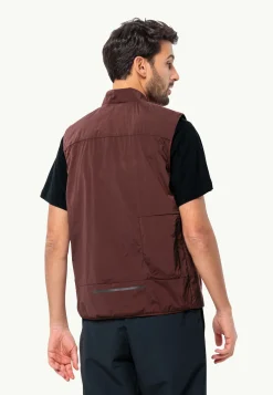 Lifestyle|Voor- En Najaarsjacks/-Jassen|Jack Wolfskin Bike Commute Ins Vest M dark maroon