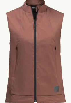 Lifestyle|Voor- En Najaarsjacks/-Jassen|Jack Wolfskin Bike Commute Ins Vest W wild ginger