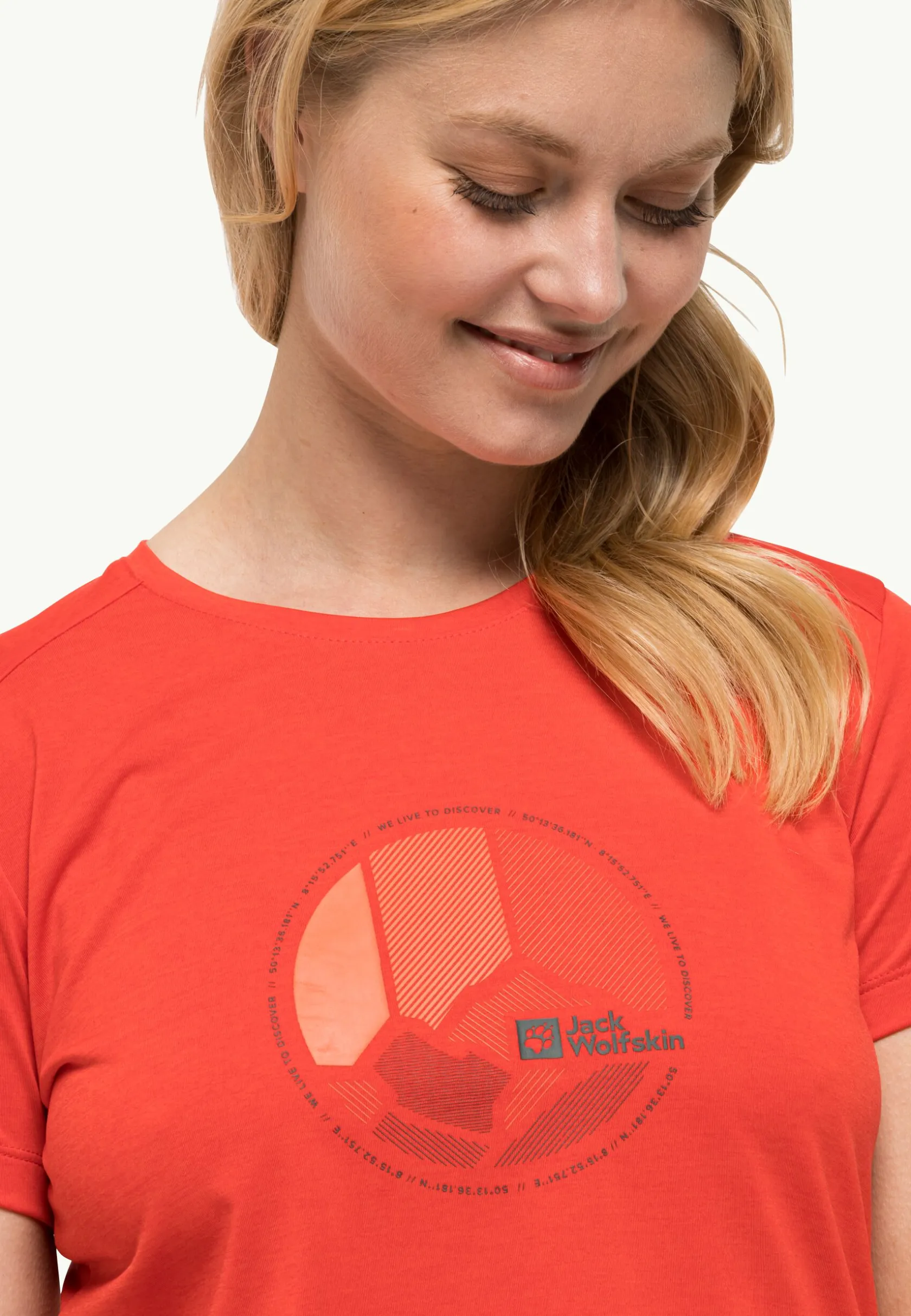 Wandelen|Functionele Shirts|Jack Wolfskin Crosstrail Graphic T W