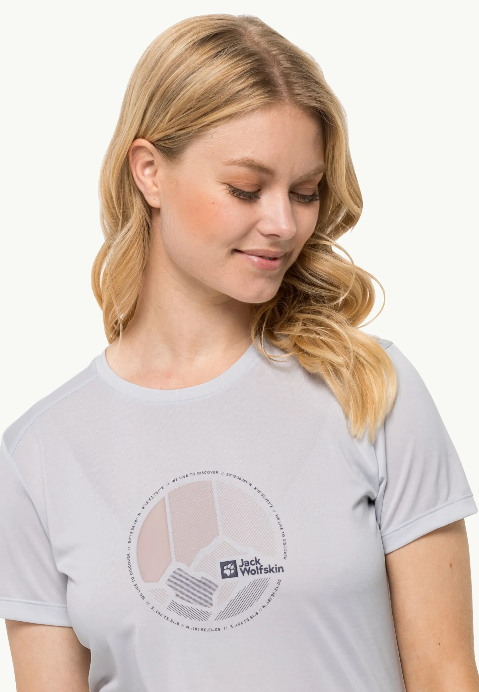 Wandelen|Functionele Shirts|Jack Wolfskin Crosstrail Graphic T W