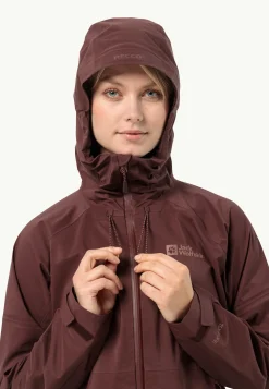 Wandelen|Voor- En Najaarsjacks/-Jassen|Jack Wolfskin Cyrox 3l Jkt W dark maroon