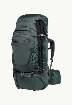 Rugzakken Dames|Wandelrugzakken|Jack Wolfskin Denali 65|10 Women slate green
