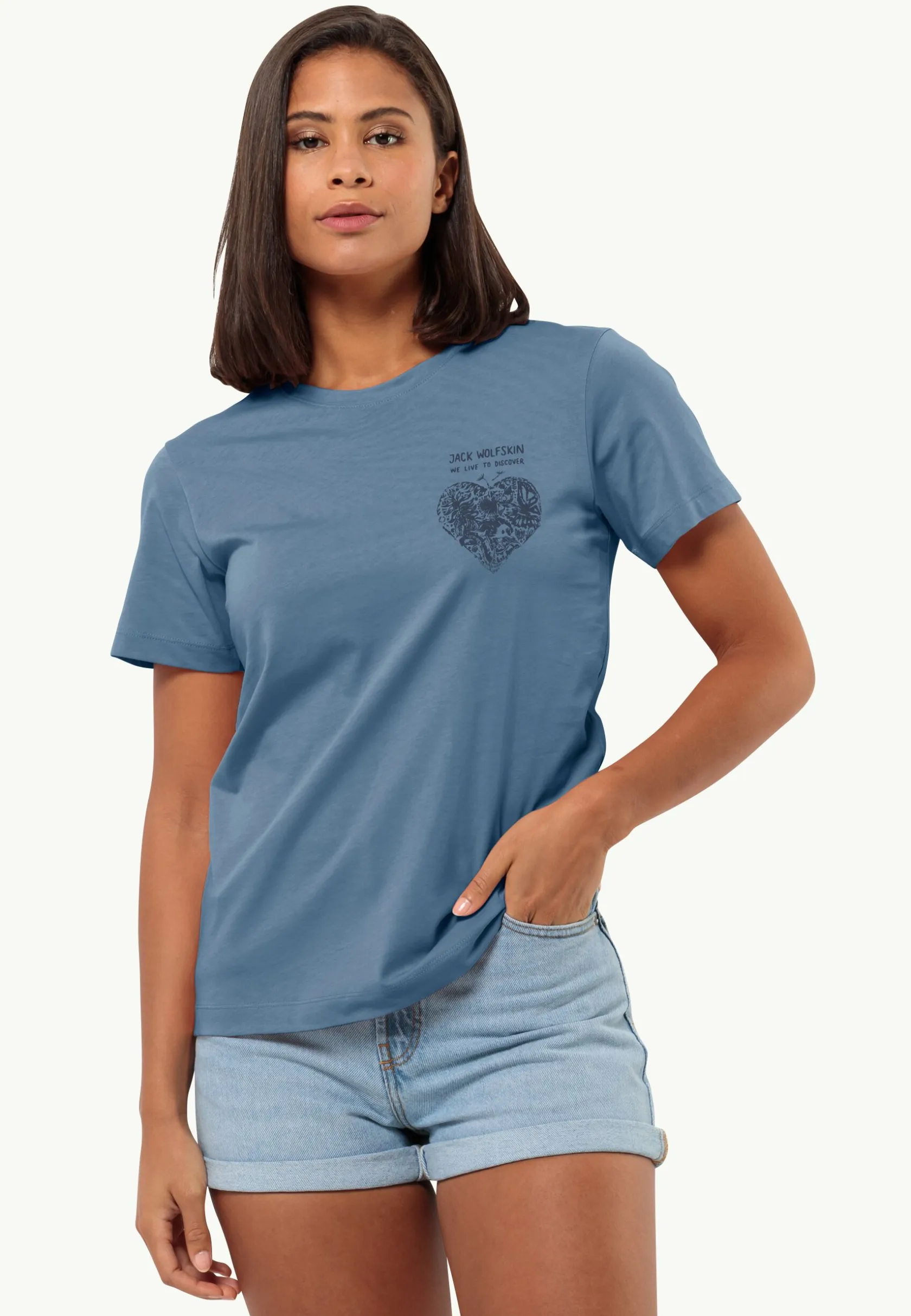 Lifestyle|T-Shirts & Longsleeves|Jack Wolfskin Discover Heart T W