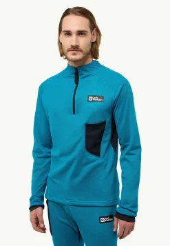 Functionele Shirts|Functioneel Ondergoed|Jack Wolfskin Expdn Octa Hz M everest blue