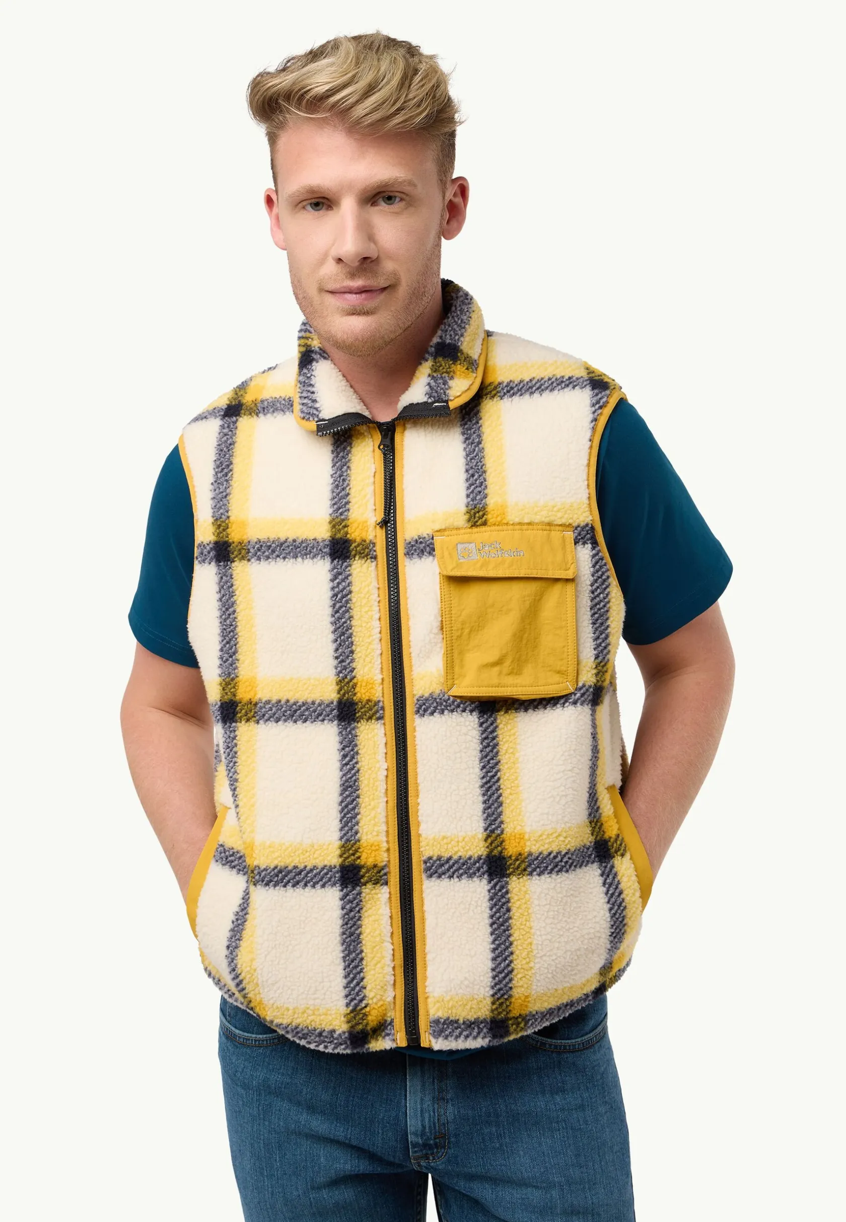 Fleece|Hoodies & Pullovers|Jack Wolfskin Felslicht Check Vest M