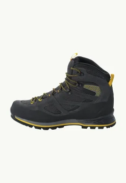 Wandelen|Wandelschoenen|Jack Wolfskin Force Crest Texapore Mid M Black / Burly Yellow Xt