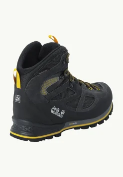 Wandelen|Wandelschoenen|Jack Wolfskin Force Crest Texapore Mid M Black / Burly Yellow Xt