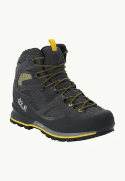 Wandelen|Wandelschoenen|Jack Wolfskin Force Crest Texapore Mid M Black / Burly Yellow Xt