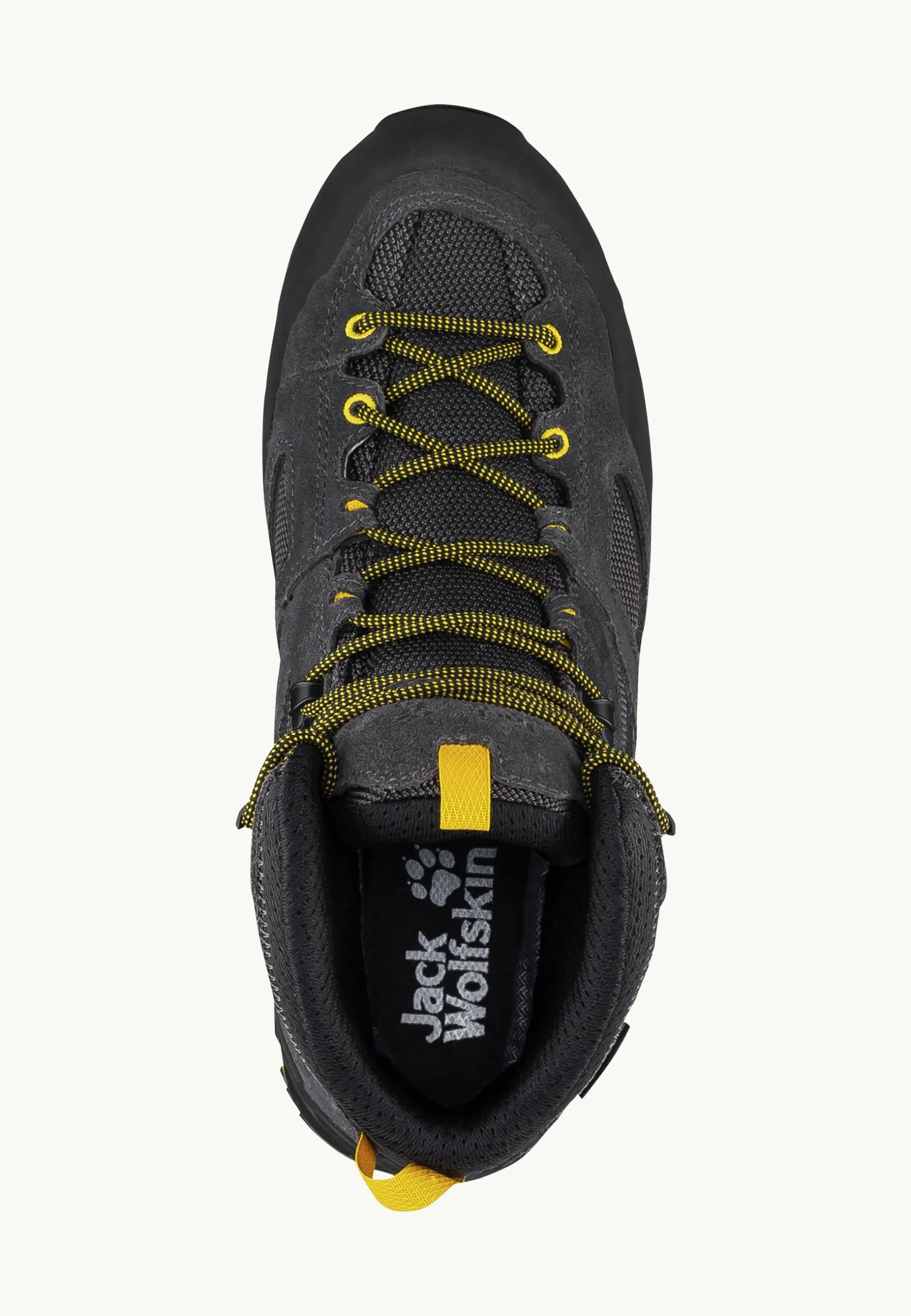 Wandelen|Wandelschoenen|Jack Wolfskin Force Crest Texapore Mid M Black / Burly Yellow Xt