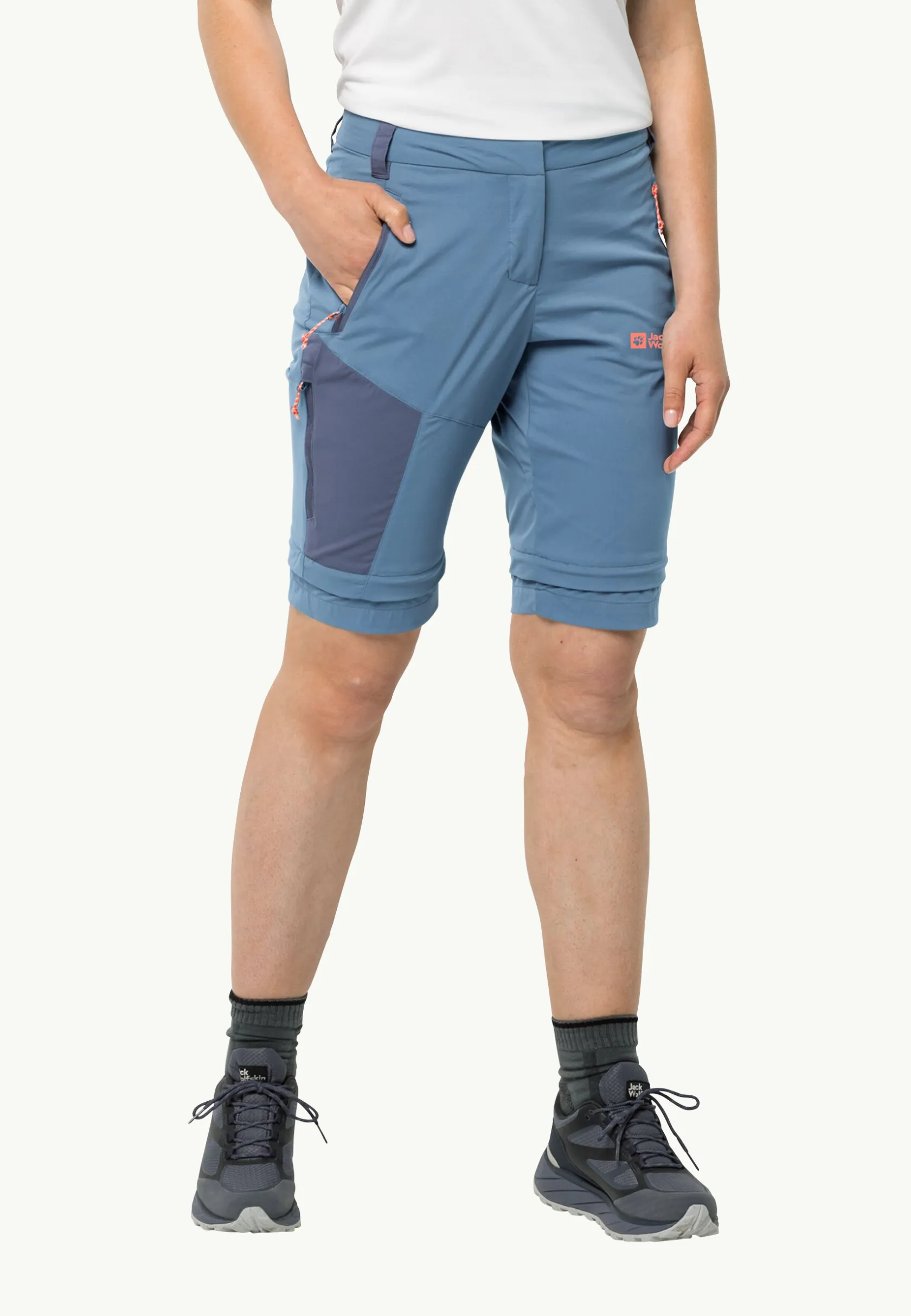 Wandelen|Softshellbroeken|Jack Wolfskin Glastal Zip Away Pants W