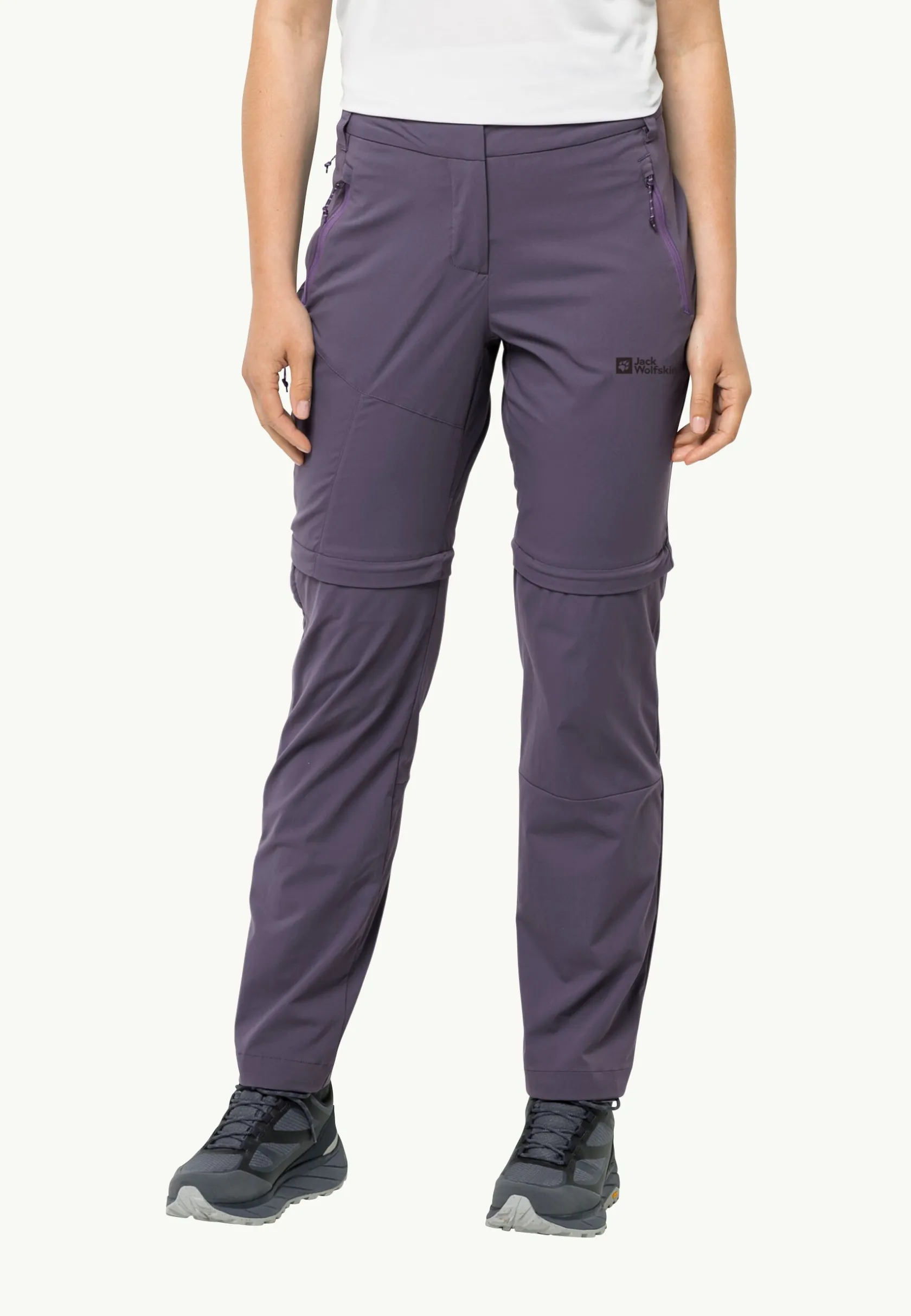 Wandelen|Softshellbroeken|Jack Wolfskin Glastal Zip Away Pants W