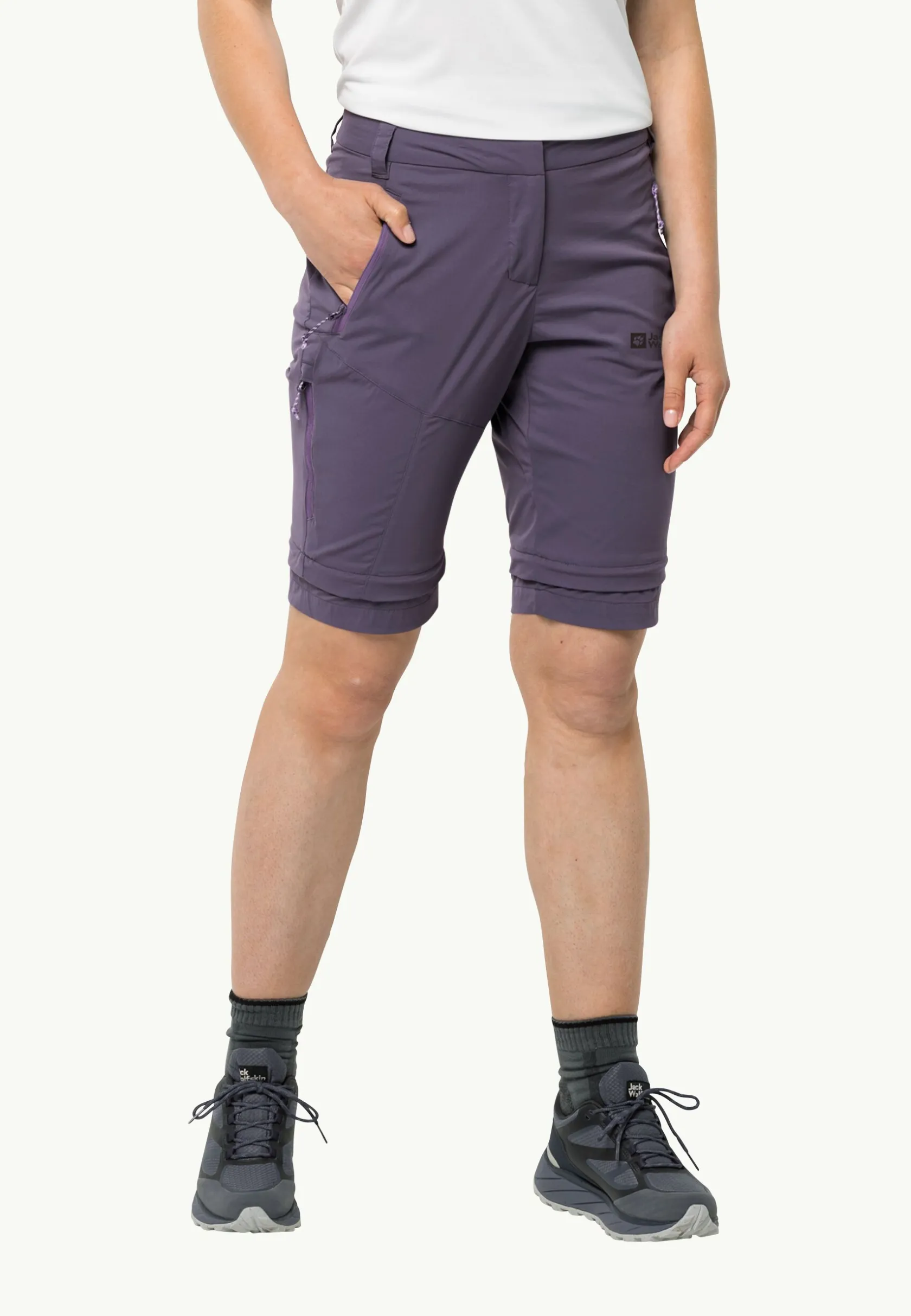 Wandelen|Softshellbroeken|Jack Wolfskin Glastal Zip Away Pants W