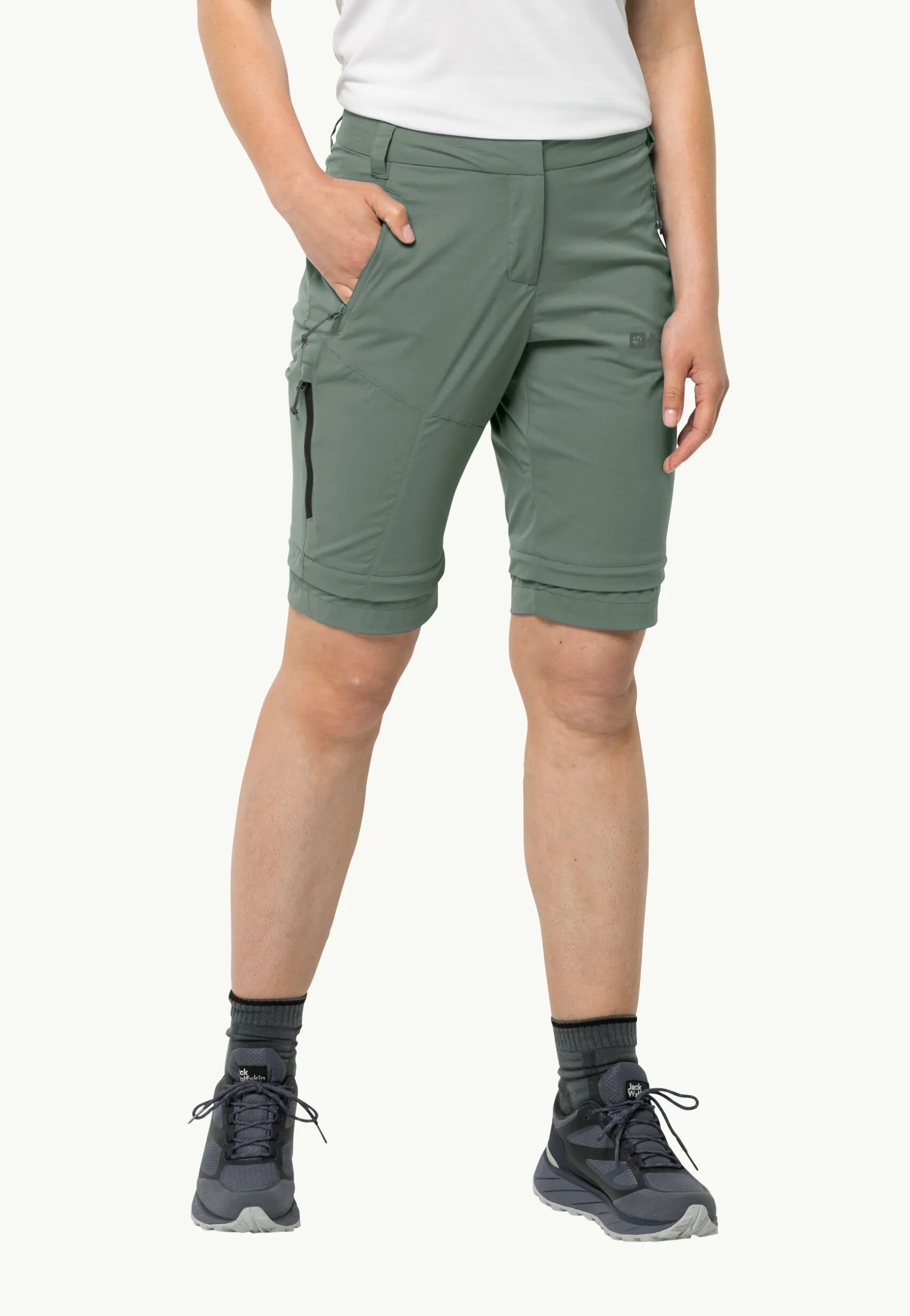 Wandelen|Softshellbroeken|Jack Wolfskin Glastal Zip Away Pants W