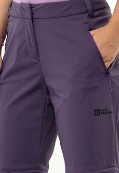 Wandelen|Softshellbroeken|Jack Wolfskin Glastal Zip Off Pants W