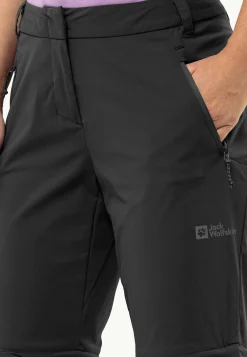 Wandelen|Softshellbroeken|Jack Wolfskin Glastal Zip Off Pants W