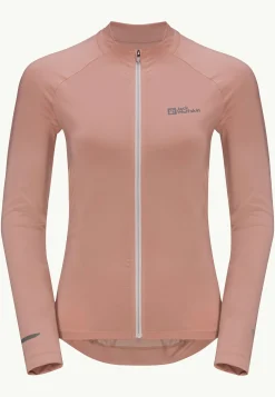 Fietsen|Functionele Shirts|Jack Wolfskin Gravex Fz Ls W Rose Dawn