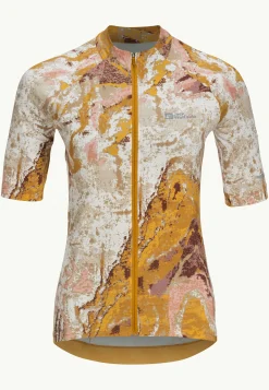 Functionele Shirts|T-Shirts & Longsleeves|Jack Wolfskin Gravex Printed Fz S|s W Strata Salted Caramel