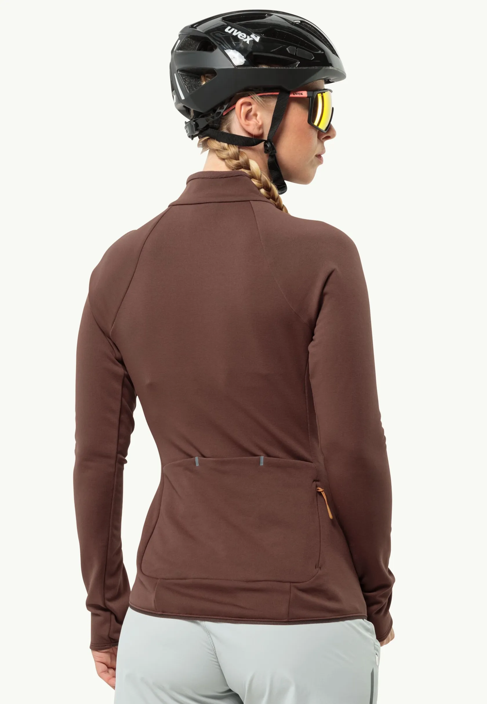 Fietsen|Fleece|Jack Wolfskin Gravex Thermo Fz W Dark Rust