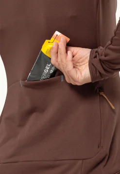 Fietsen|Fleece|Jack Wolfskin Gravex Thermo Fz W Dark Rust
