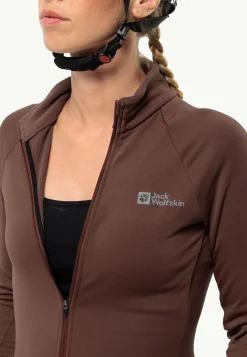 Fietsen|Fleece|Jack Wolfskin Gravex Thermo Fz W Dark Rust