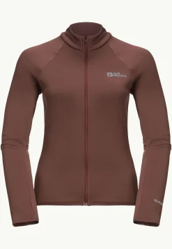 Fietsen|Fleece|Jack Wolfskin Gravex Thermo Fz W Dark Rust