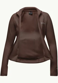 Fietsen|Fleece|Jack Wolfskin Gravex Thermo Fz W Dark Rust