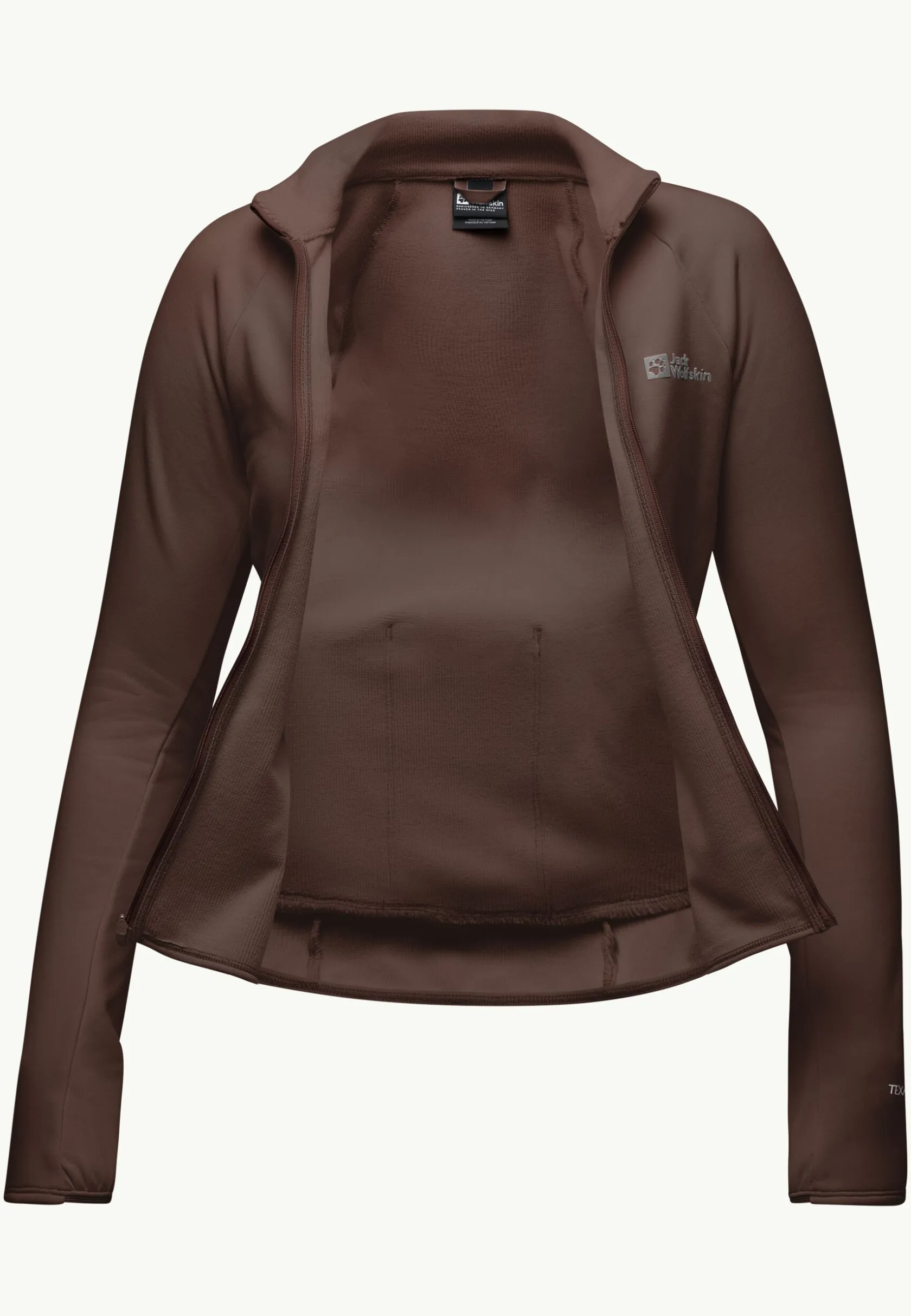 Fietsen|Fleece|Jack Wolfskin Gravex Thermo Fz W Dark Rust