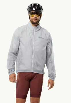 Fietsen|Voor- En Najaarsjacks/-Jassen|Jack Wolfskin Gravex Wind Jkt M Cool Grey
