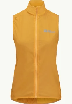 Fietsen|Voor- En Najaarsjacks/-Jassen|Jack Wolfskin Gravex Wind Vest W Curry