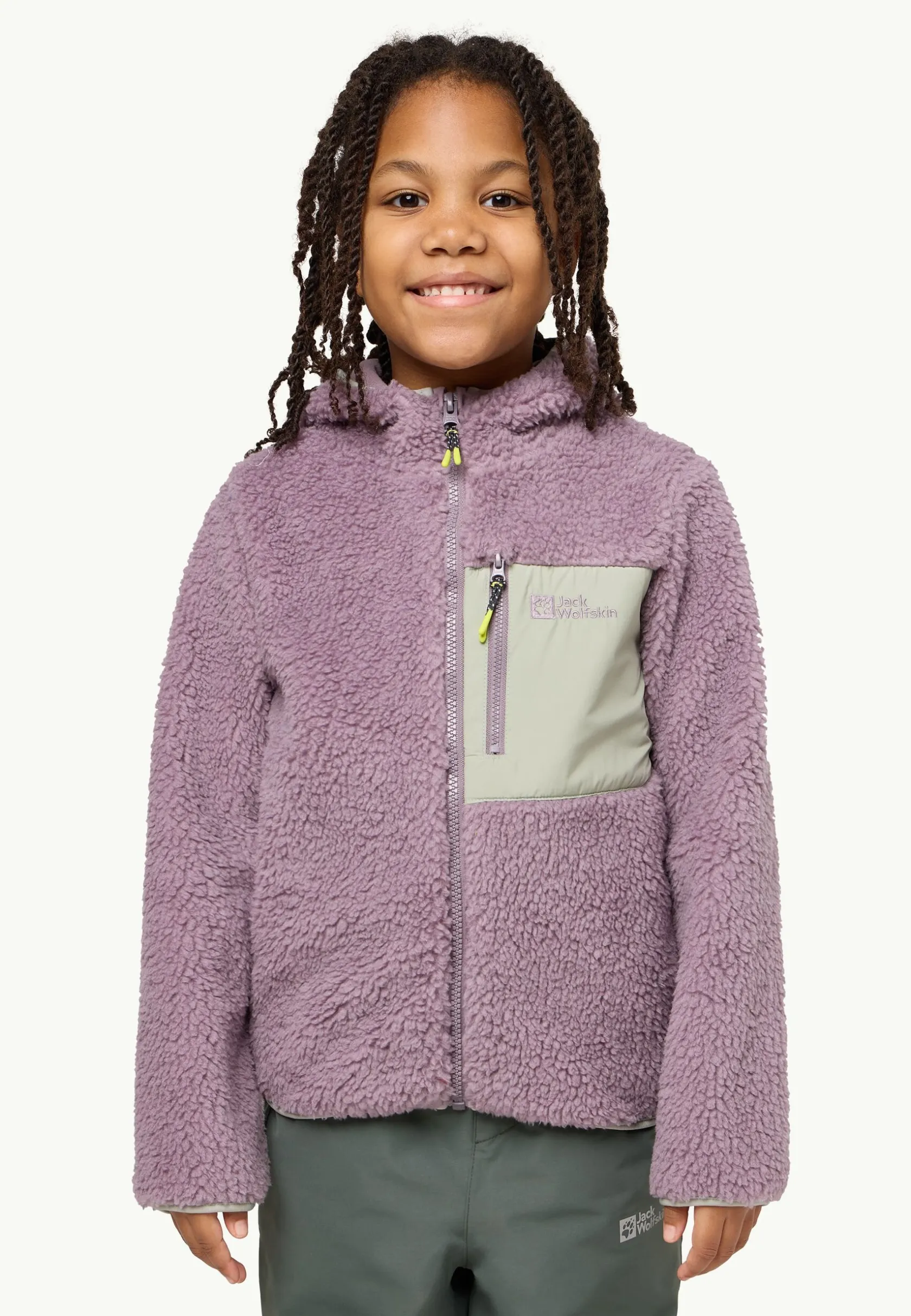 Voor- En Najaarsjacks/-Jassen|Fleece|Jack Wolfskin Ice Curl Hood Jacket K