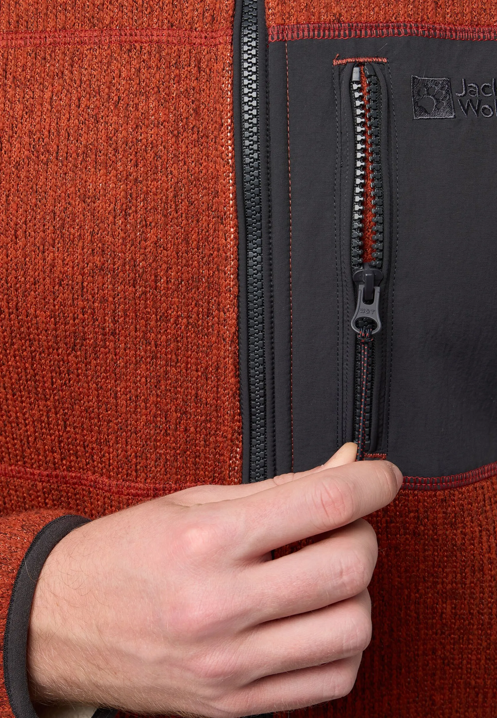 Fleece|Hoodies & Pullovers|Jack Wolfskin Kaminfeuer Hooded Jkt M