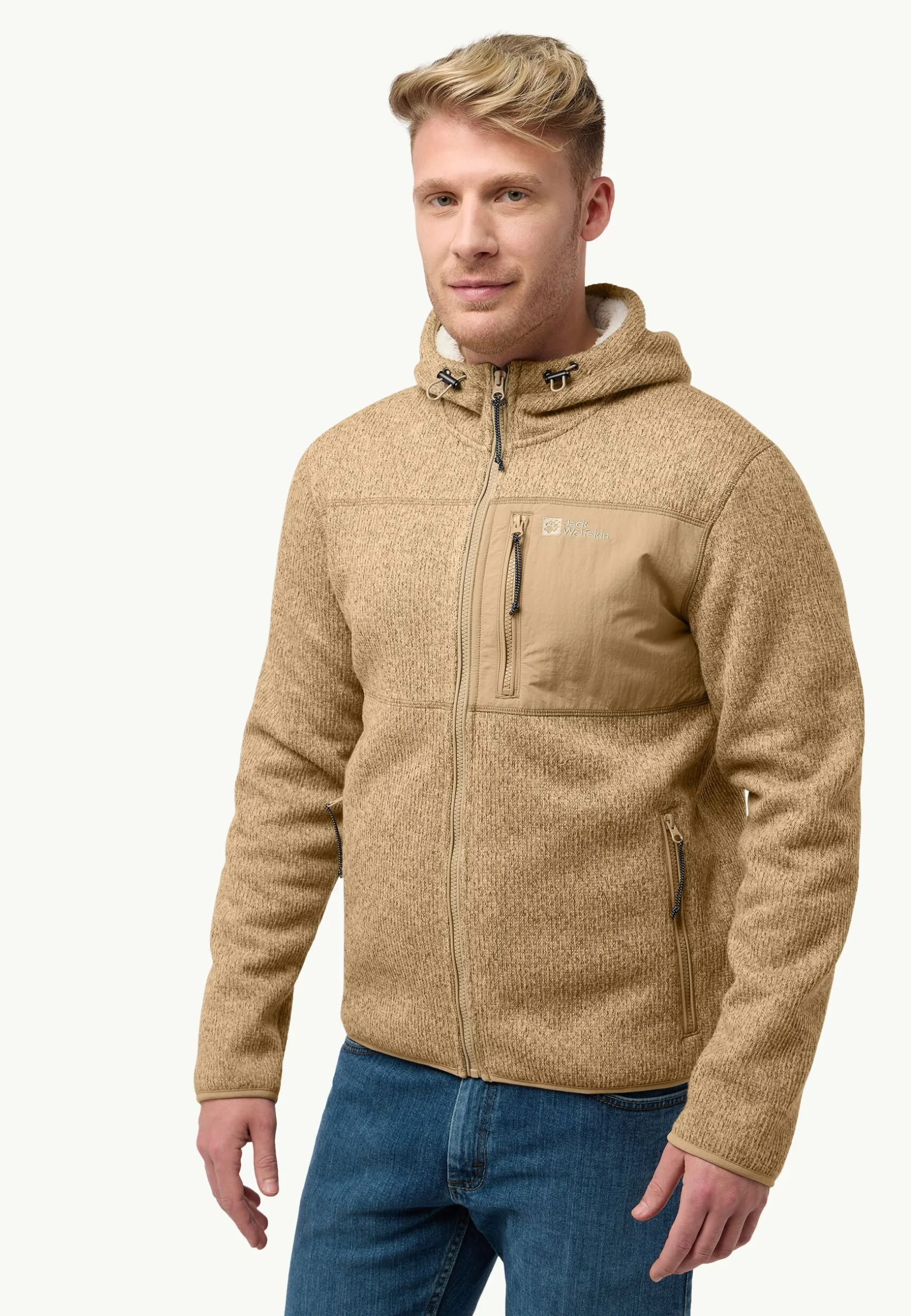 Fleece|Hoodies & Pullovers|Jack Wolfskin Kaminfeuer Hooded Jkt M