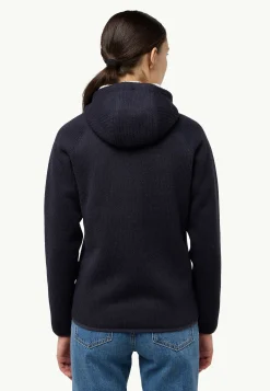 Voor- En Najaarsjacks/-Jassen|Fleece|Jack Wolfskin Kaminfeuer Hooded Jkt W