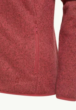Voor- En Najaarsjacks/-Jassen|Fleece|Jack Wolfskin Kaminfeuer Hooded Jkt W