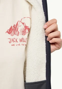 Voor- En Najaarsjacks/-Jassen|Fleece|Jack Wolfskin Kaminfeuer Hooded Jkt W