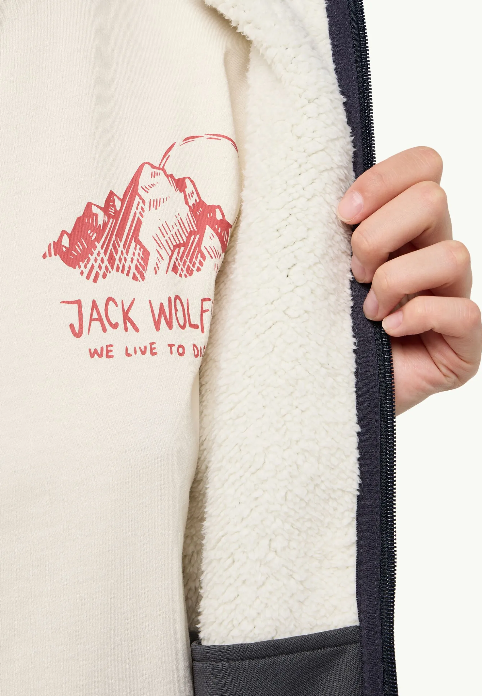 Voor- En Najaarsjacks/-Jassen|Fleece|Jack Wolfskin Kaminfeuer Hooded Jkt W