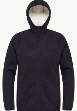 Voor- En Najaarsjacks/-Jassen|Fleece|Jack Wolfskin Kaminfeuer Hooded Jkt W