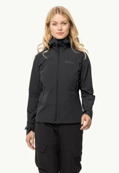 Trekking|Voor- En Najaarsjacks/-Jassen|Jack Wolfskin Kammweg Jkt W black