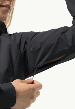 Trekking|Voor- En Najaarsjacks/-Jassen|Jack Wolfskin Kammweg Jkt W black