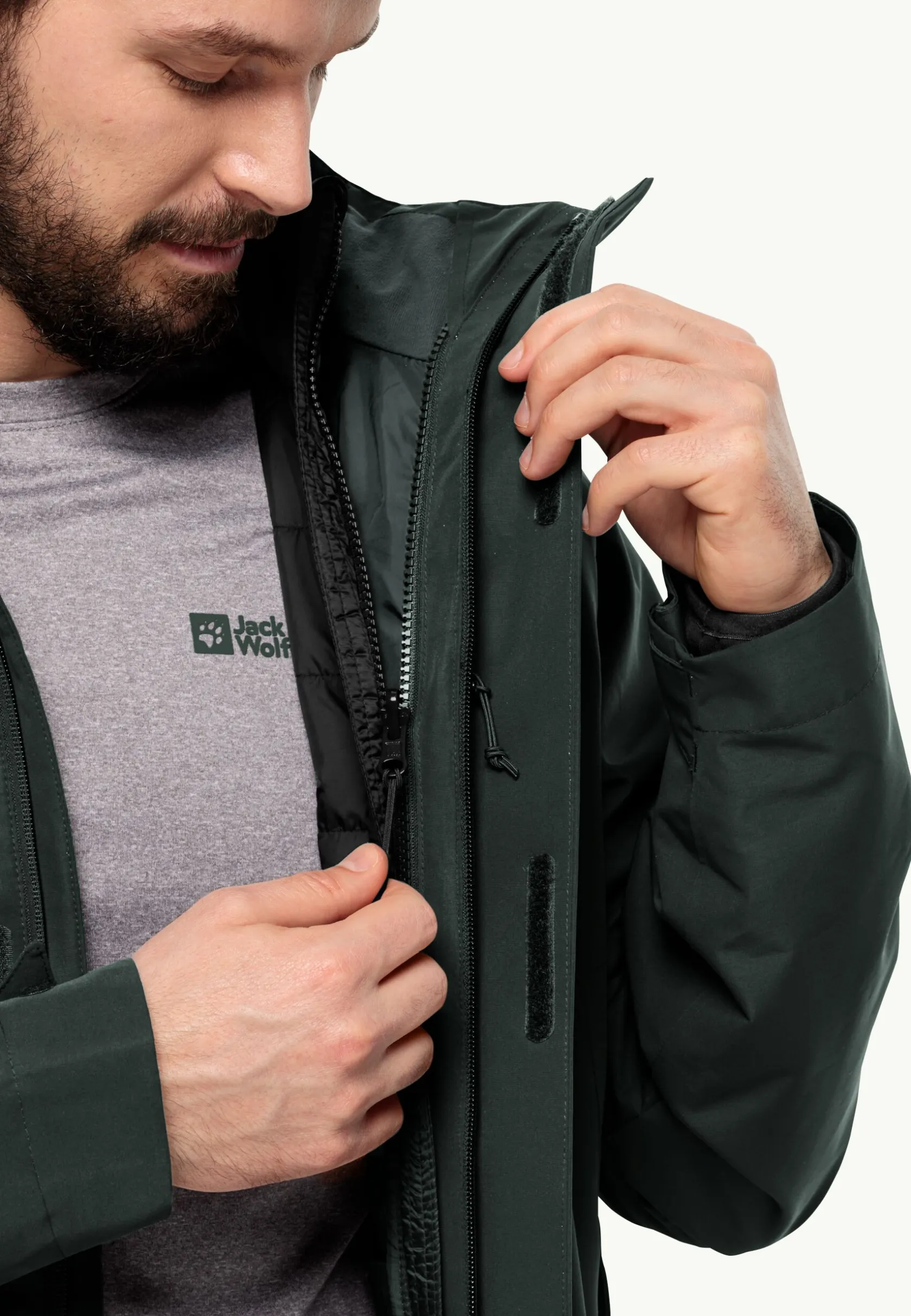 Wandelen|Voor- En Najaarsjacks/-Jassen|Jack Wolfskin Luntal 3in1 Jkt M