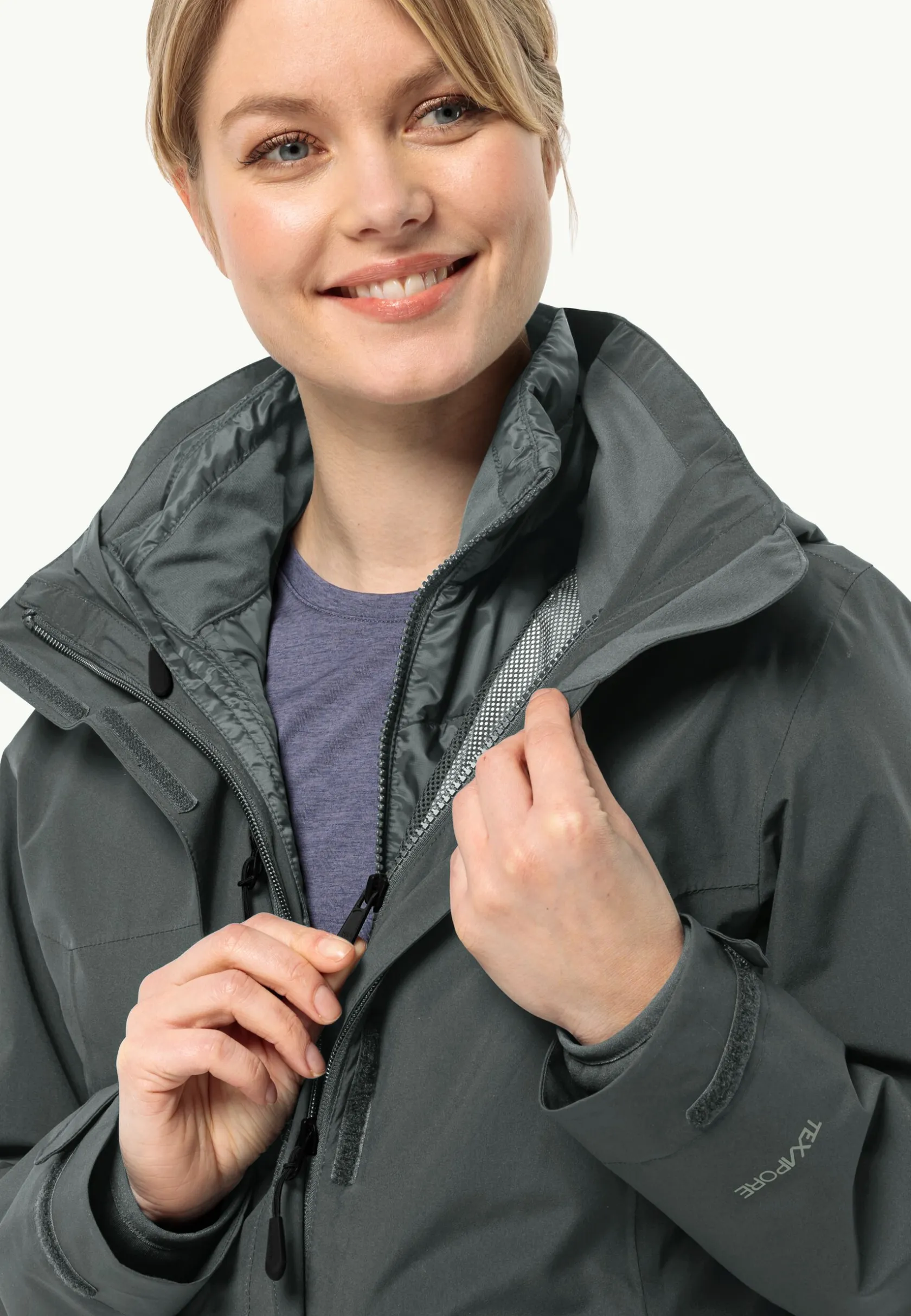 Wandelen|Voor- En Najaarsjacks/-Jassen|Jack Wolfskin Luntal 3in1 Jkt W