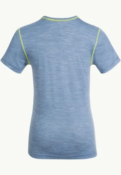 Functionele Shirts|T-Shirts & Longsleeves|Jack Wolfskin Merino Graphic T K Elemental Blue