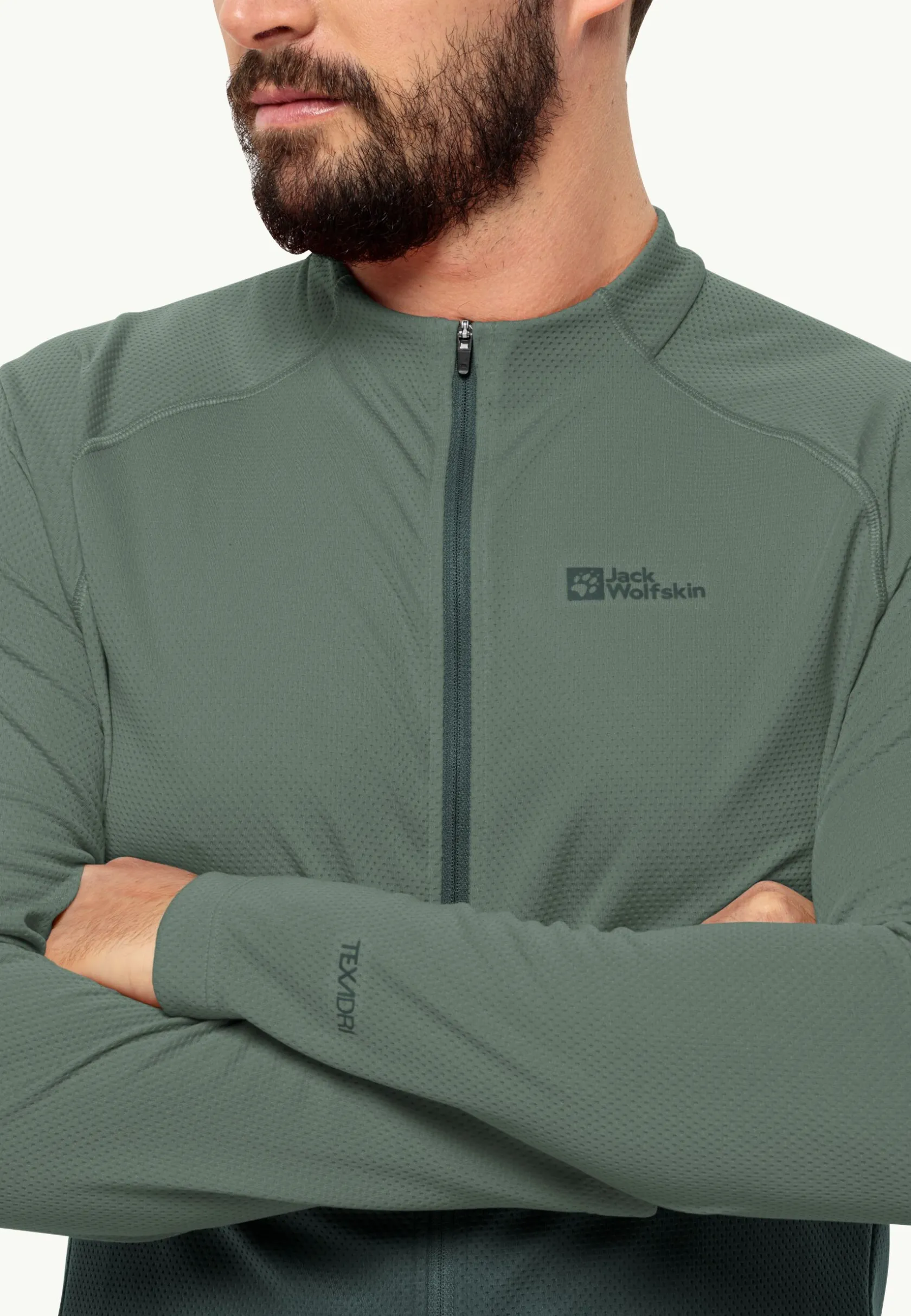 Fietsen|Functionele Shirts|Jack Wolfskin Morobbia Fz L/s M