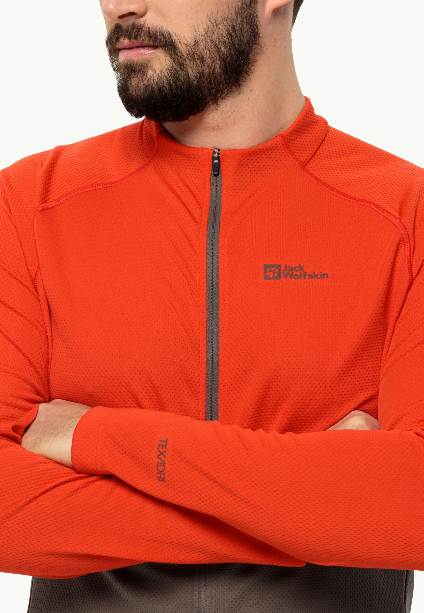 Fietsen|Functionele Shirts|Jack Wolfskin Morobbia Fz L/s M