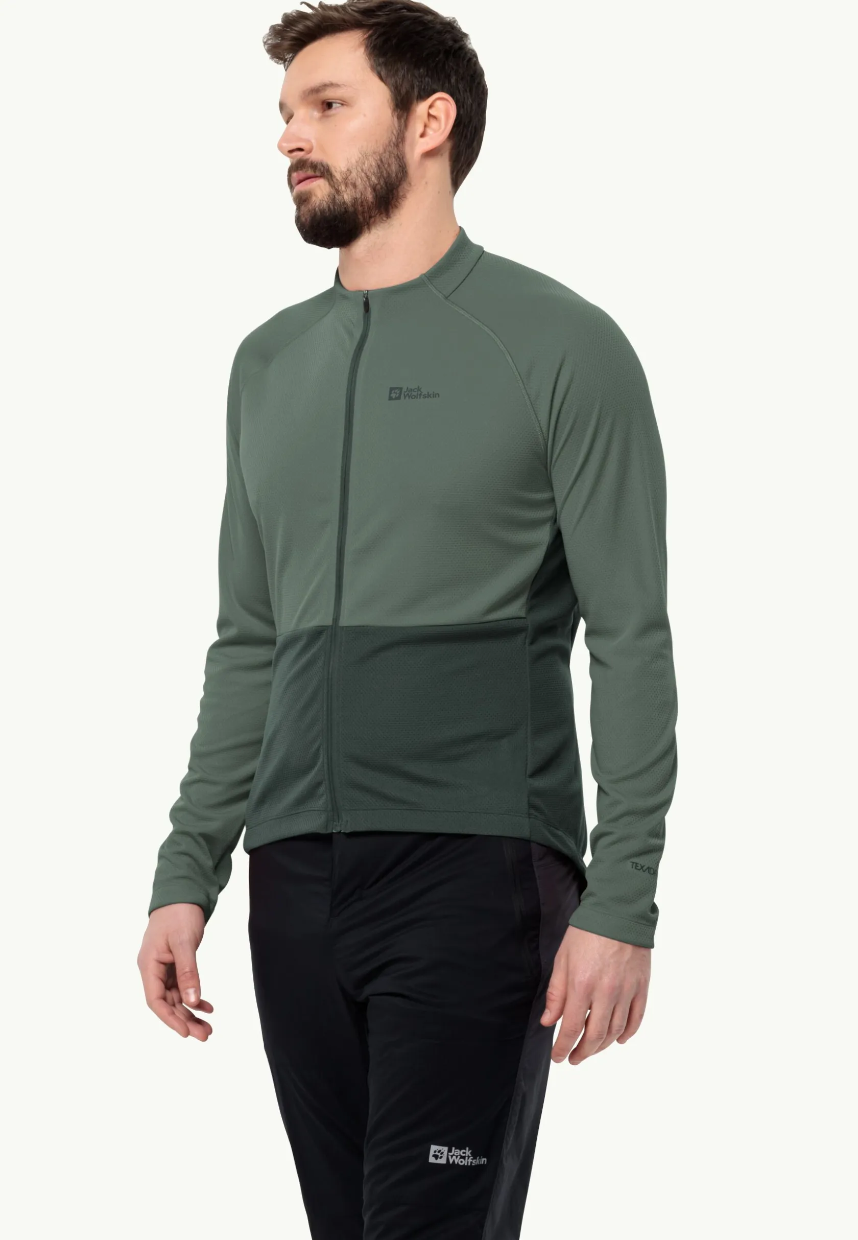 Fietsen|Functionele Shirts|Jack Wolfskin Morobbia Fz L/s M
