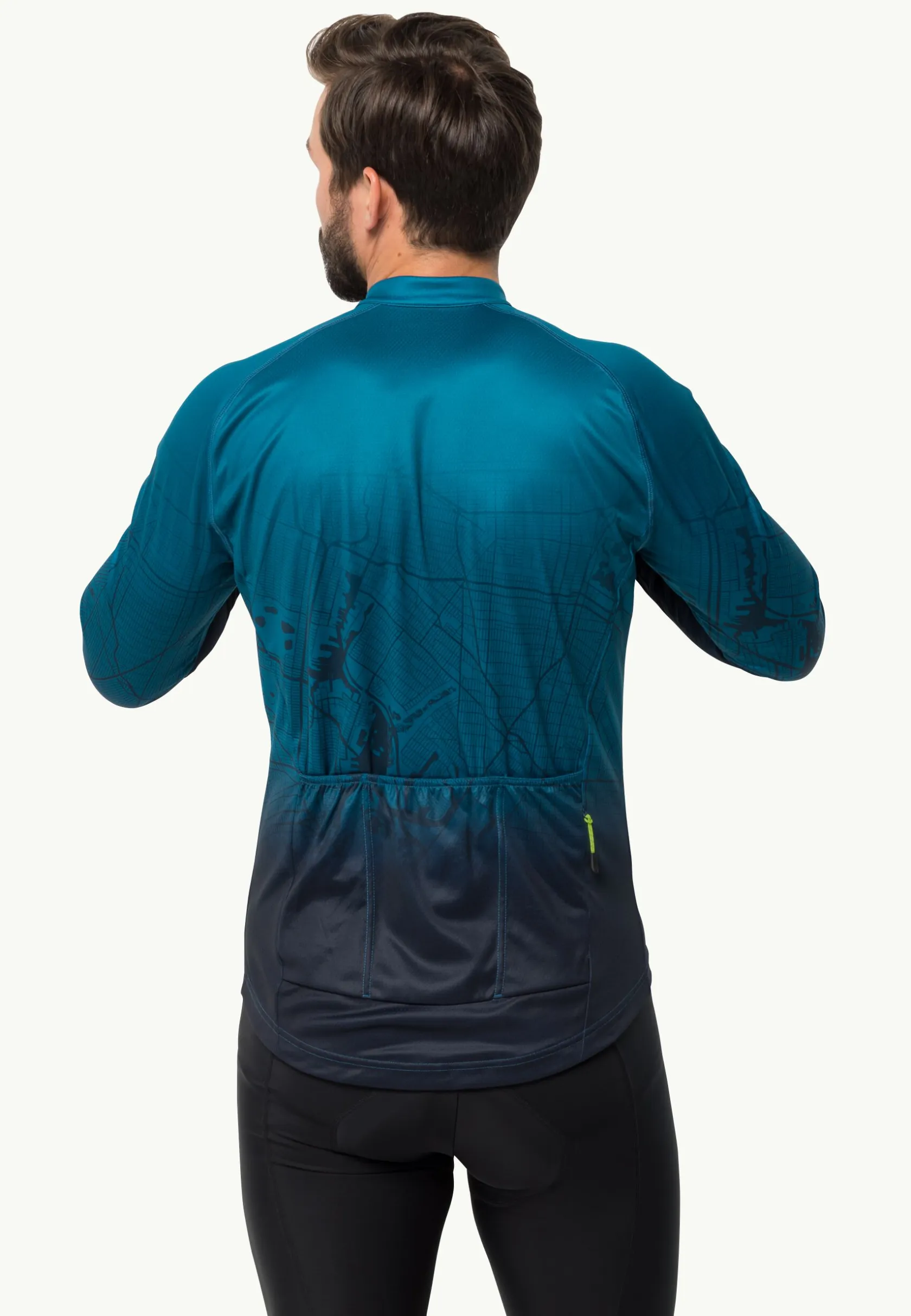 Fietsen|Functionele Shirts|Jack Wolfskin Morobbia Fz L/s Print M