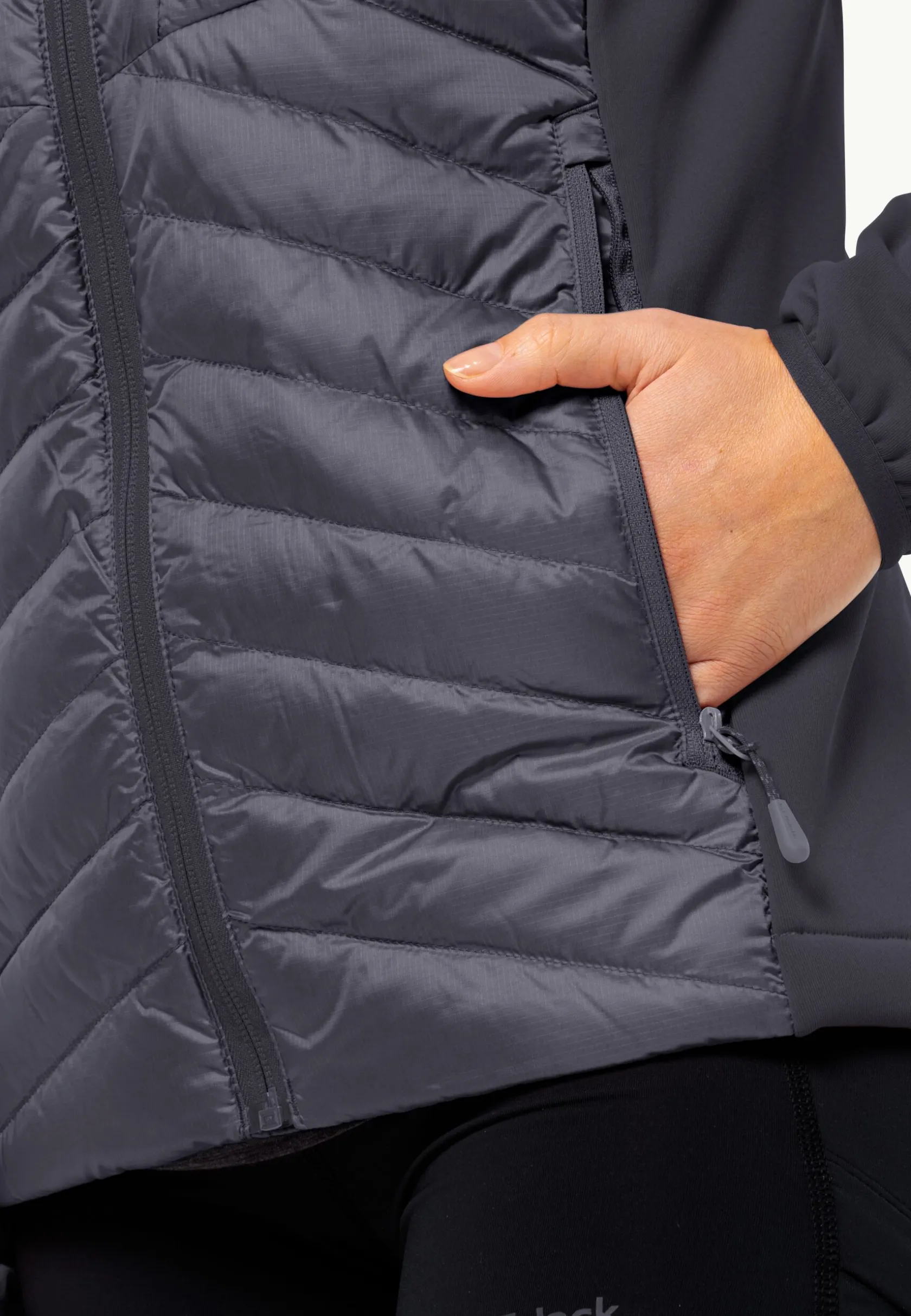 Voor- En Najaarsjacks/-Jassen|Fleece|Jack Wolfskin Nebelhorn Down Hybrid W