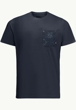 Lifestyle|Functionele Shirts|Jack Wolfskin Pocket Karana T M night blue